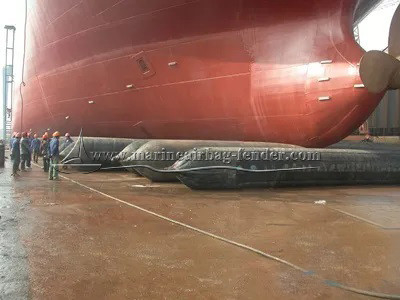Siyah Özel Gemi Başlatma Hava Yastığı Yükseltme ve Taşınma Deniz Lastik Hava Yastığı